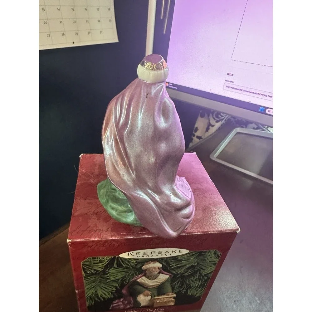 1999 HALLMARK Ornament MELCHOIR THE MAGI Wiseman Blessed Nativity Collection Vtg